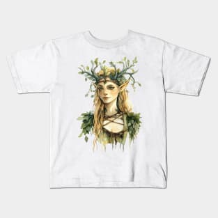 Rustic Cottagecore Dryad Kids T-Shirt